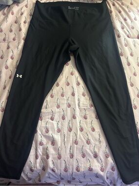Under Armour Black Performance Leggings with Reflective Logo